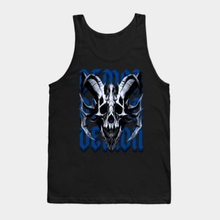 Blue Demon Skull Tank Top